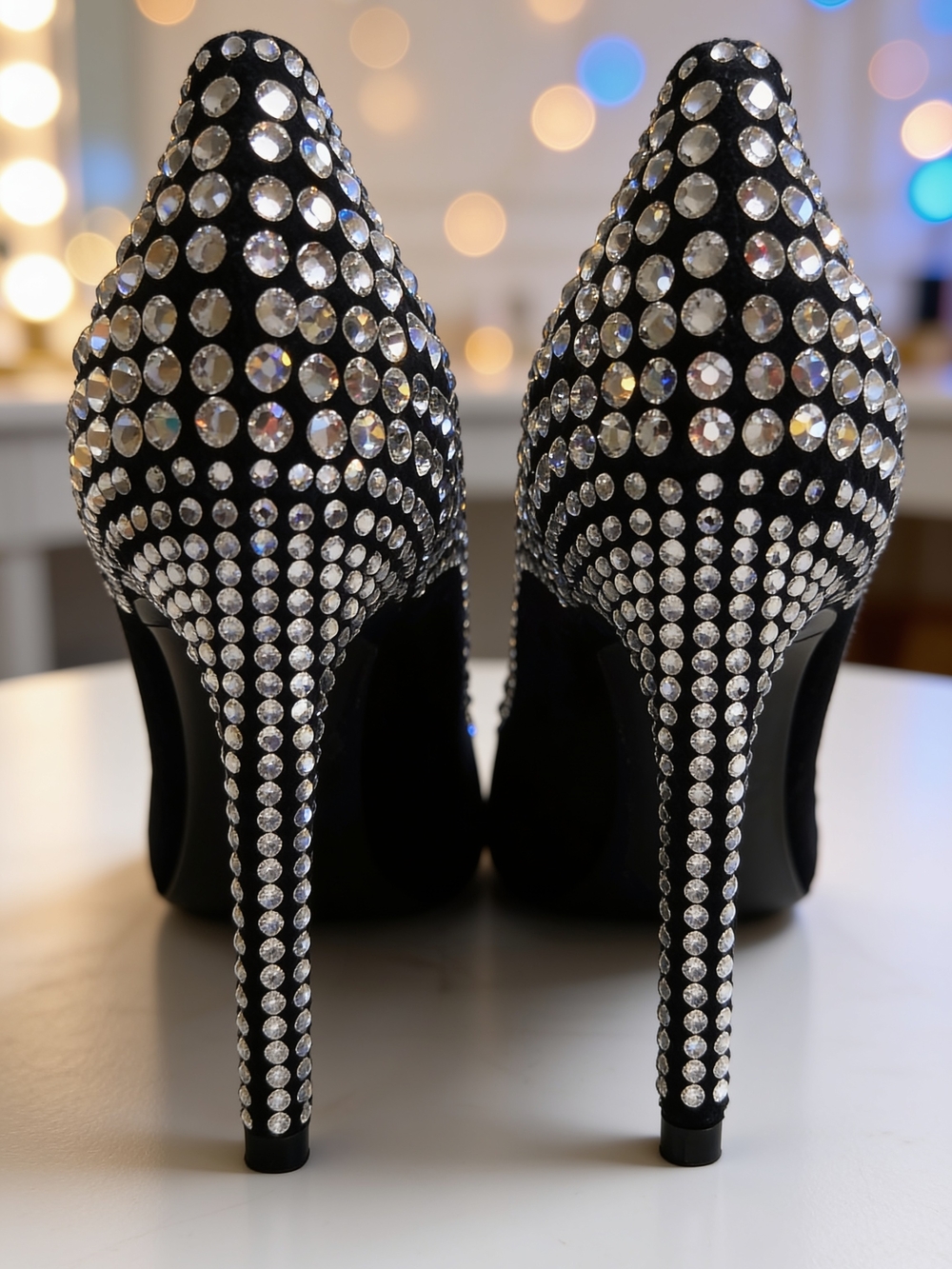 Balmain Paris Velvet Crystal Strass : Size 38.5 (US 8.5) - PRISTINE & UNWORN